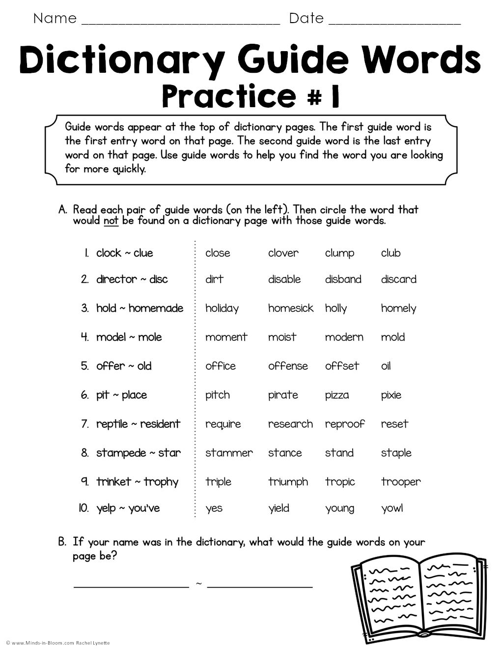 Dictionary Guide Words Practice 1 Minds In Bloom Unlimited Worksheets Library Dictionary Guide Words Practice 1 Minds In Bloom Unlimited Worksheets Library