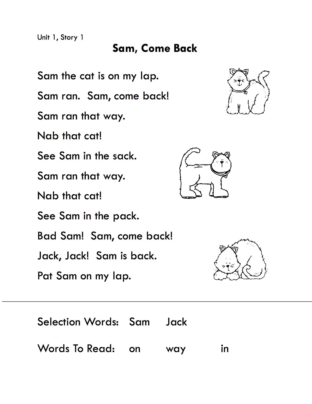 Discover 11 Sam Come Back And Reading Street Ideas First Grade Reading First Grade School Reading And More