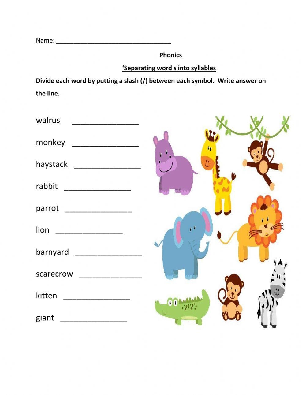 Dividing Words Into Syllables Worksheet Worksheets Library Dividing Words Into Syllables Worksheet Worksheets Library