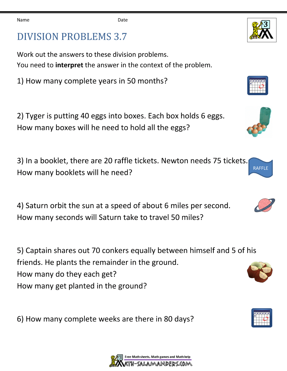 Division Word Problems Free Worksheets For Grades 3 5 Mashup Math Worksheets Library