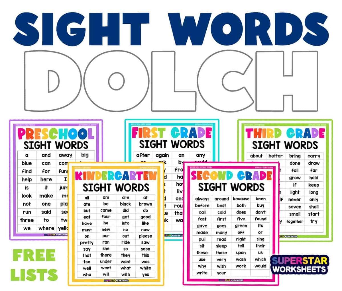English For Kids Step By Step Sight Words Reading Passages And Worksheets Pre Primer