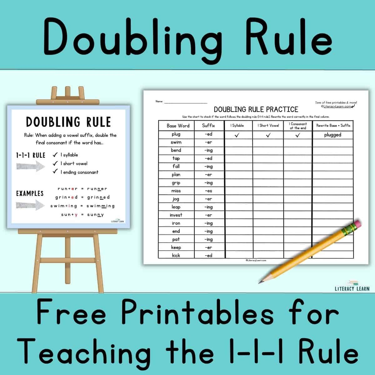 Doubling Rule Free Printables For Teaching Spelling Literacy Learn I M Seeing Double 1 1 1 Doubling Rule Explained Orton Gillingham For All