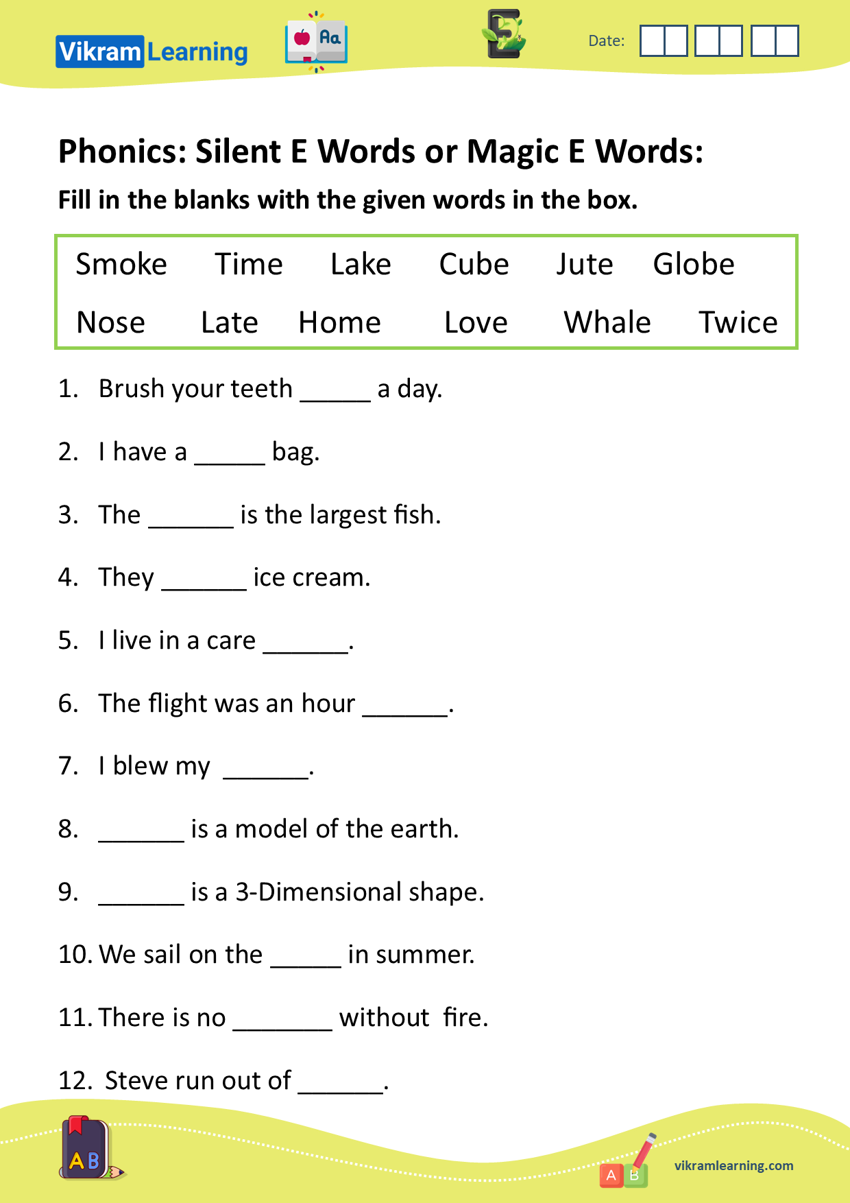 Download Phonics Silent E Words Or Magic E Words Worksheets For Free Vikramlearning Magic E Words Superstar Worksheets