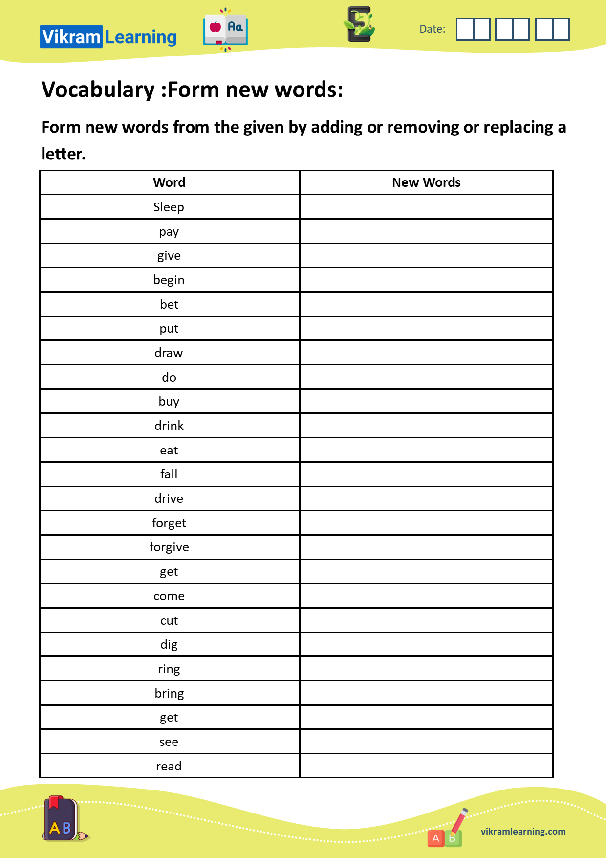 Download Vocabulary Unscramble Words Form New Words Words Ladder Forming New Words By Adding Removing Or Replacing Letters Build New Words Worksheets For Free Vikramlearning Download Vocabulary Unscramble Words Form New Words Words Ladder Forming New Words By Adding Removing Or Replacing Letters Build New Words Worksheets For Free Vikramlearning