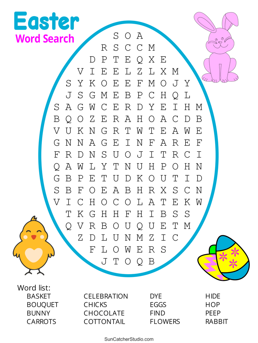 Easter Word Search Free Printable PDF Puzzles Free Printables Lettering SVG Files Tools Apps Easter Word Search Puzzle With Answer Sheet Easter Games Easter Activities Holidays Etsy