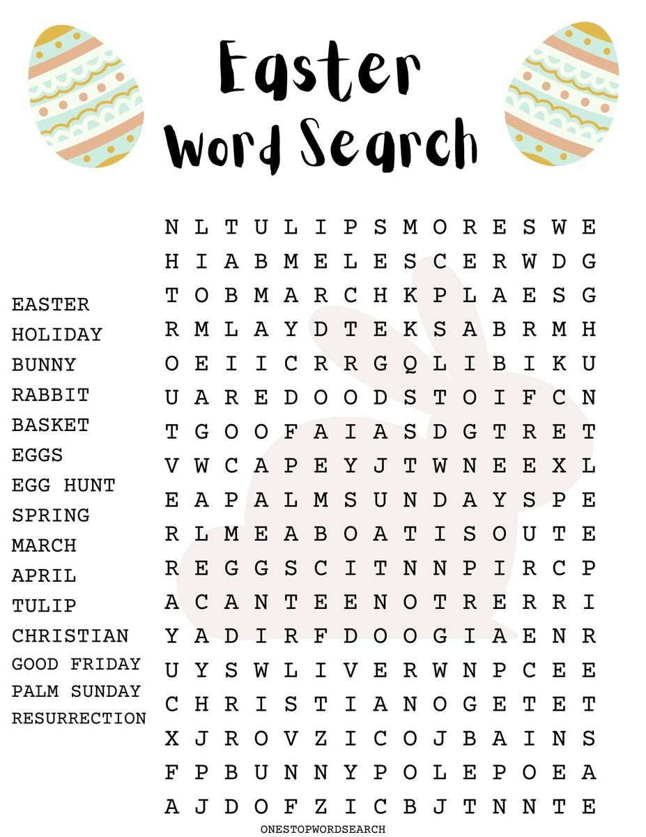Easter Word Search Puzzle With Answer Sheet Easter Games Easter Activities Holidays Etsy Easter Word Search Puzzle With Answer Sheet Easter Games Easter Activities Holidays Etsy