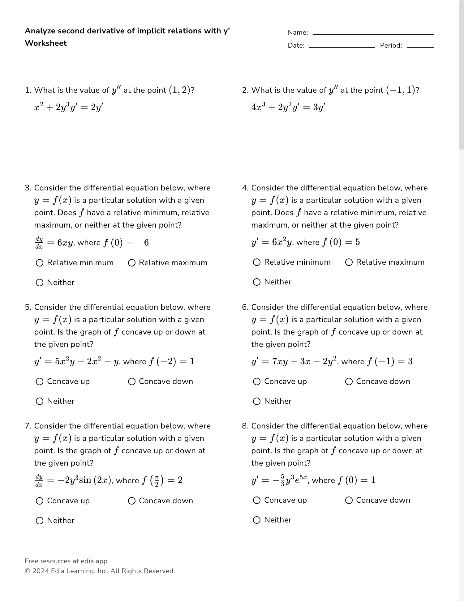 Quiz Worksheet Finding Minima Maxima Of A Function Study