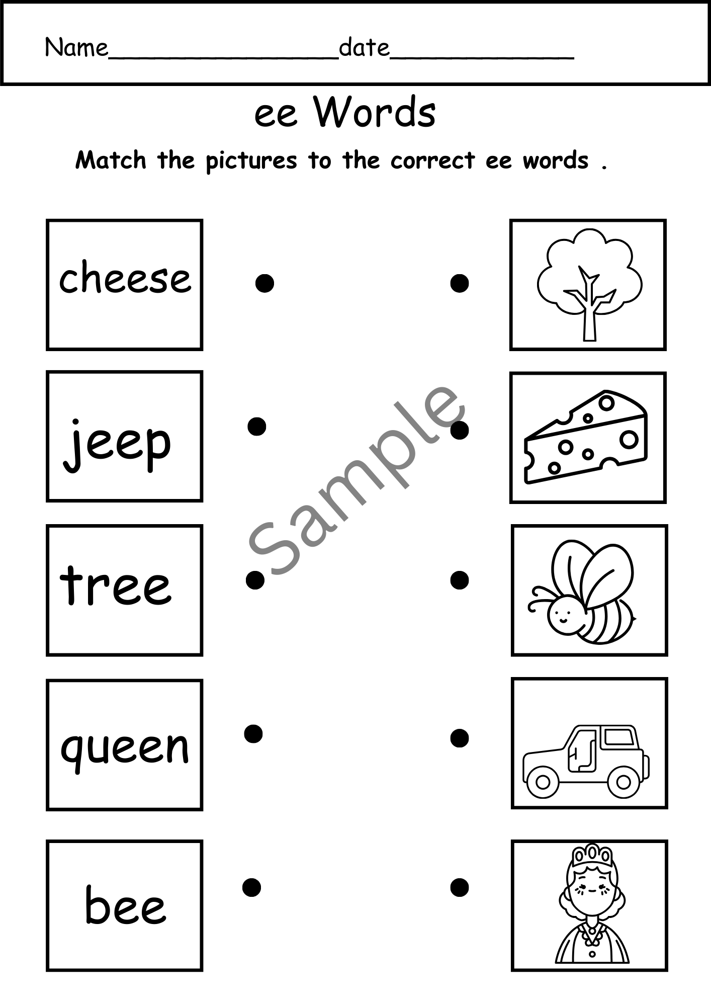 EE Words Worksheets