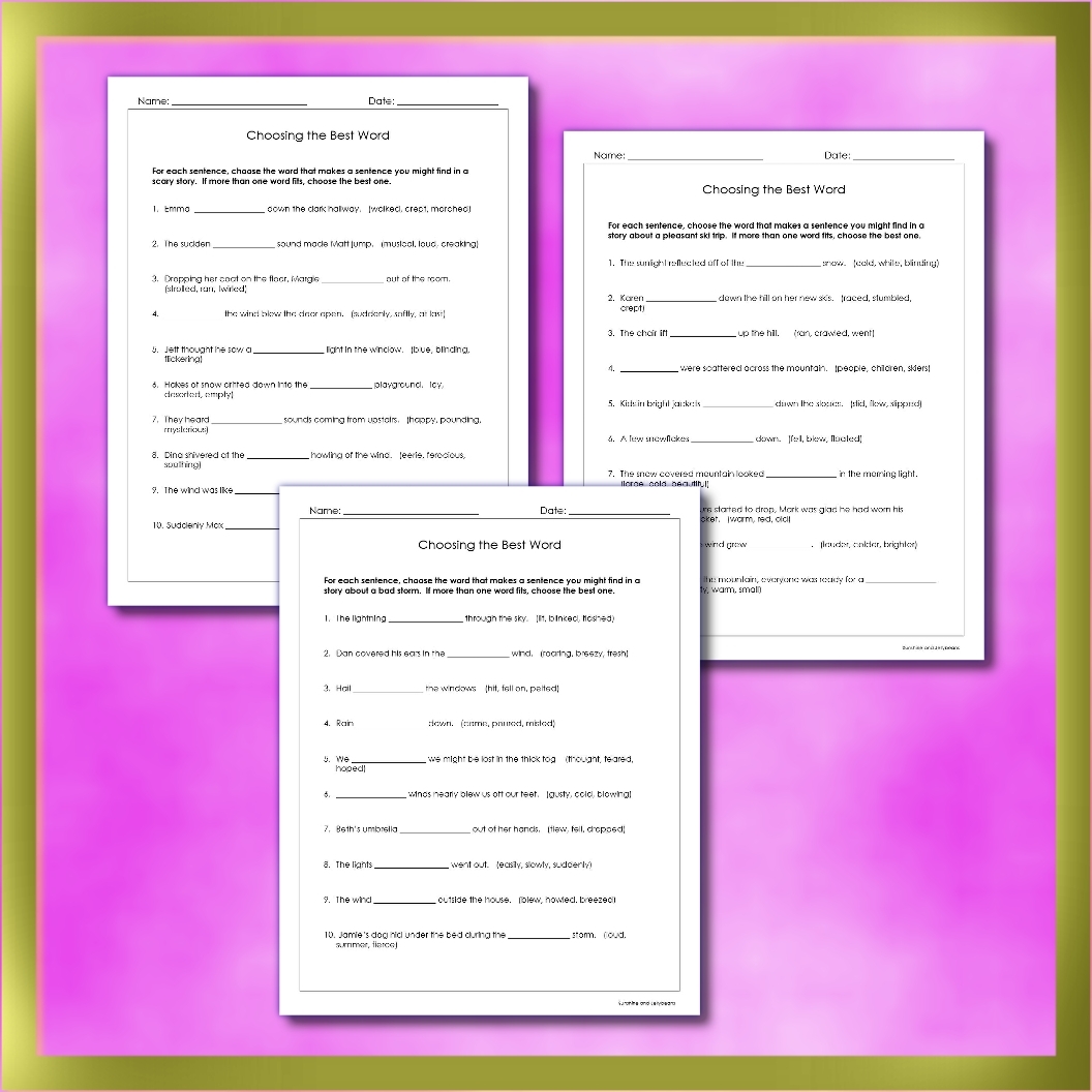 Effective Writing Choosing The Best Word 3 Worksheets Grades 3 5 CCSS Google Drive Made By Teachers Effective Writing Choosing The Best Word 3 Worksheets Grades 3 5 CCSS Google Drive Made By Teachers