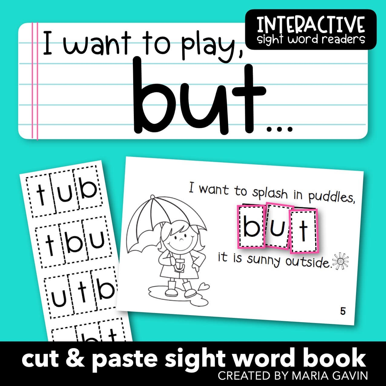 Emergent Reader For Sight Word BUT I Want To Play But Sight Word Book Kinder Craze