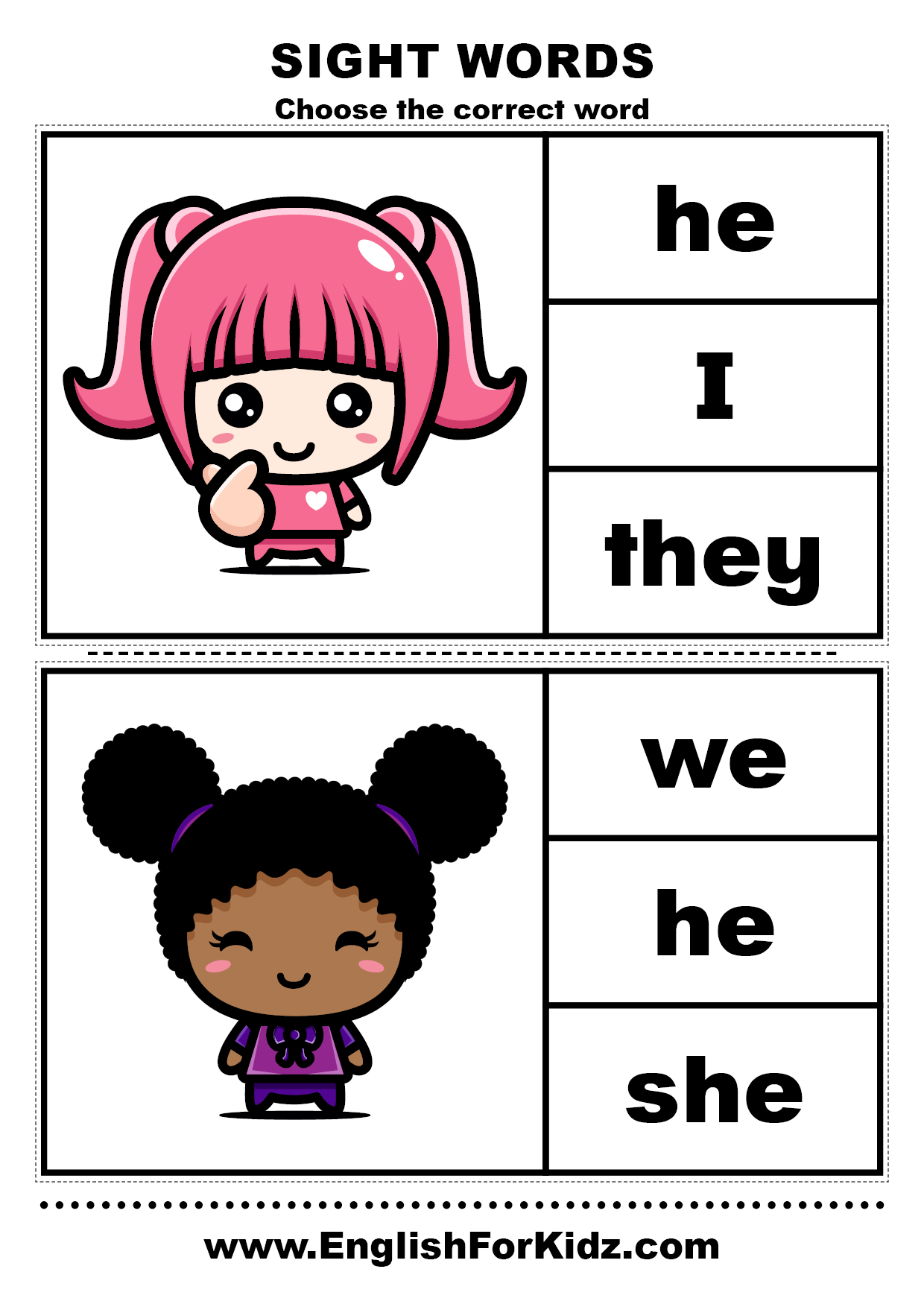 English For Kids Step By Step Sight Words Worksheets English For Kids Step By Step Sight Words Worksheets