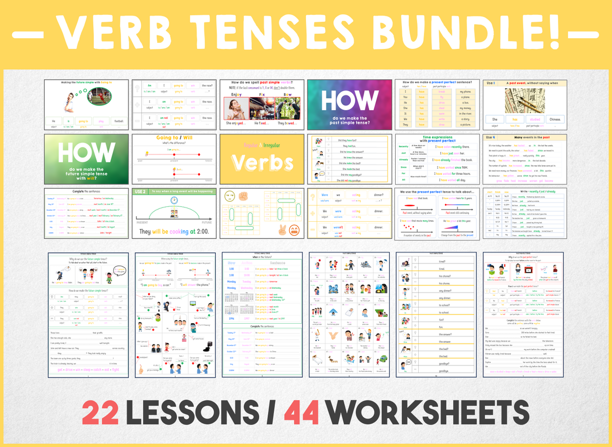 English Grammar Bundle Beginner To Intermediate 68 Lessons 140 Worksheets Made By Teachers English Grammar Bundle Beginner To Intermediate 68 Lessons 140 Worksheets Made By Teachers