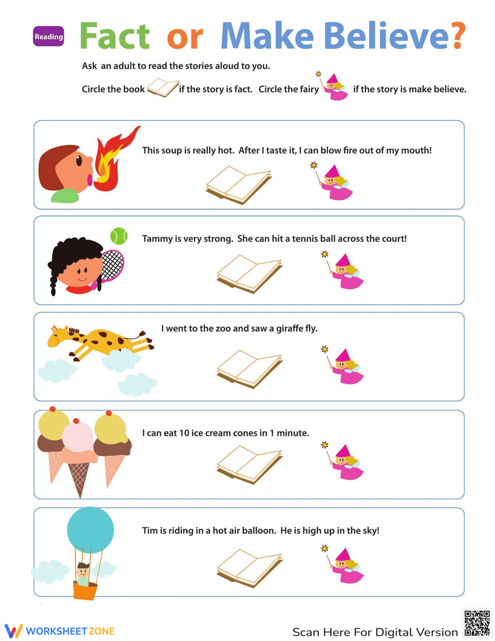 Fact Or Make Believe Worksheet