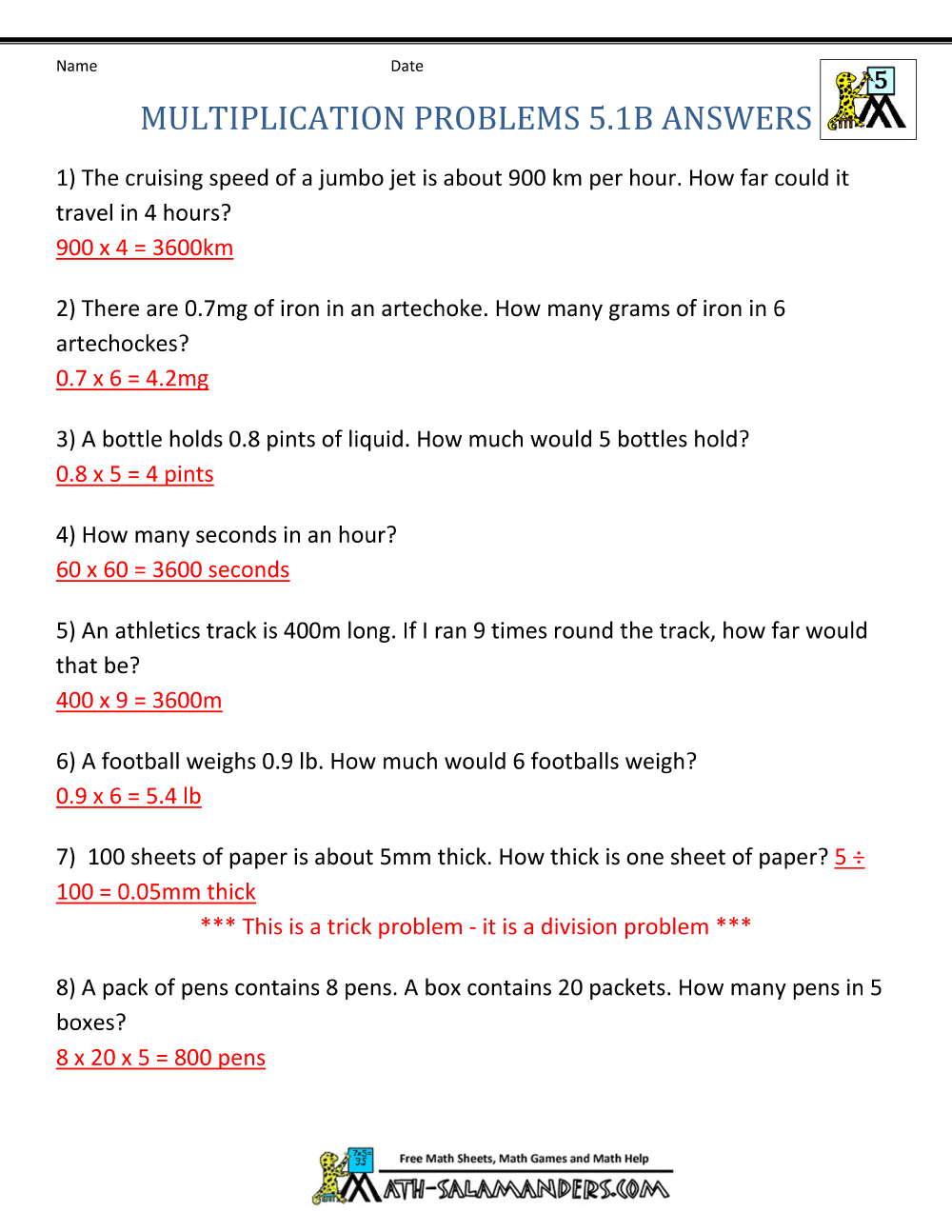 Fifth Grade 5th Grade Math Worksheets Word Problem Mlutiply Google Search Free 5th Grade Math Worksheets Printable W Answers Mashup Math