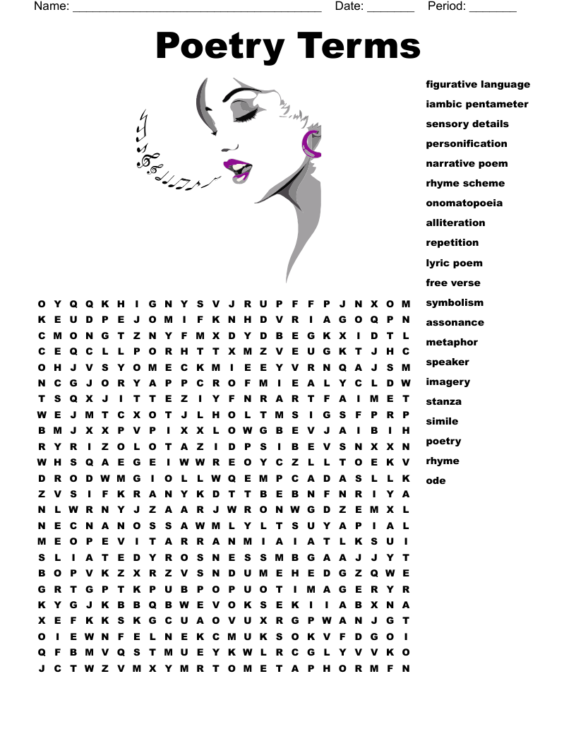 Figurative Language Word Search WordMint