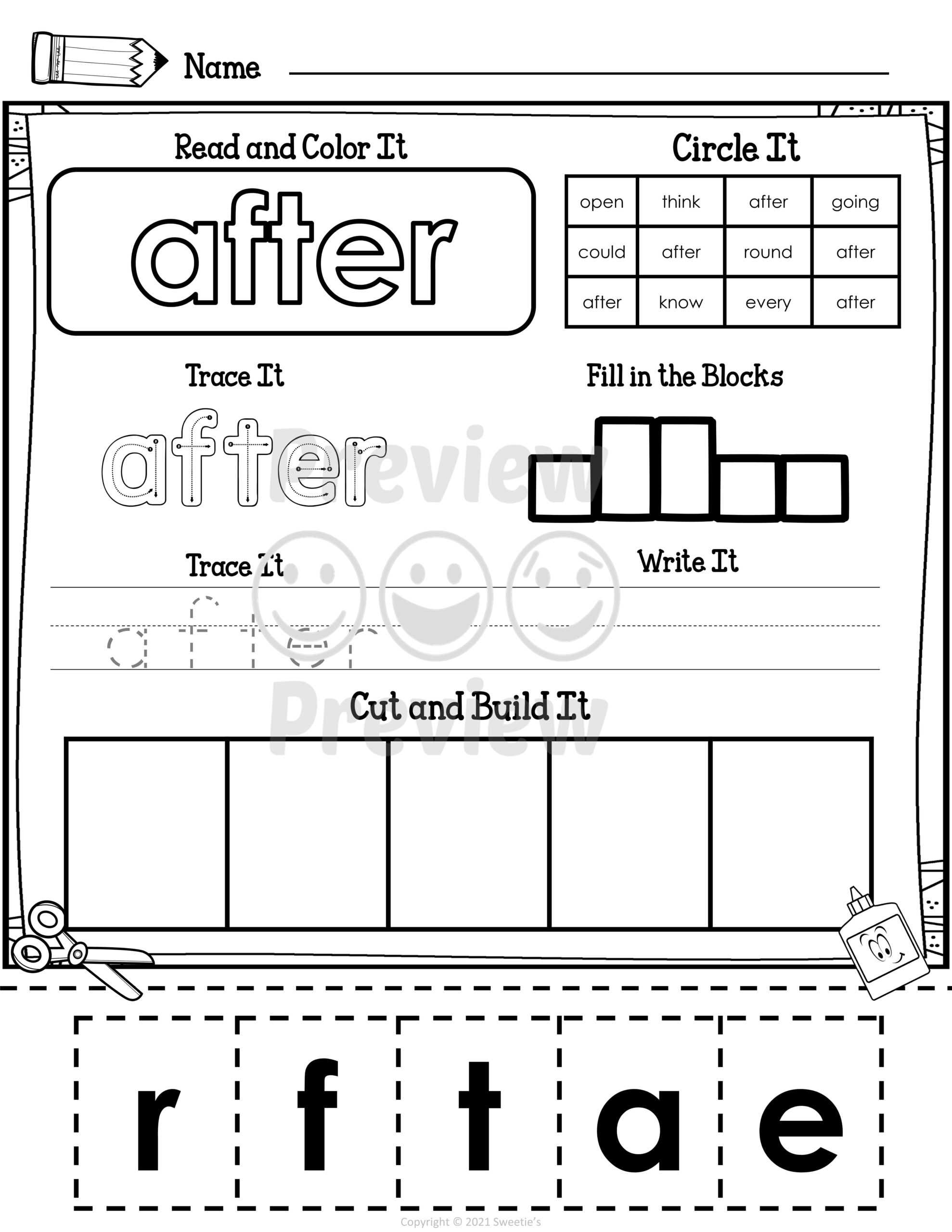 Free Printable First Grade Sight Word Practice Sheets Frugal Mom Eh