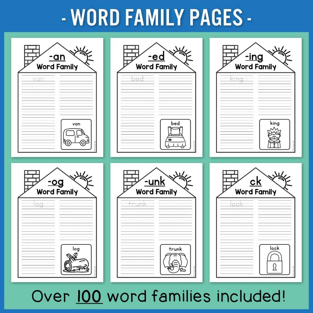 First Grade Word Families The Teacher Wife Worksheets Library