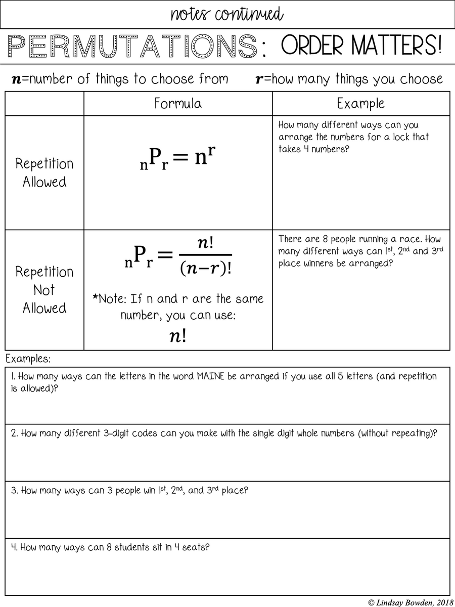 Free Acc Math I Permutations And Combinations Worksheet Answers Download Free Acc Math I Permutations And Combinations Worksheet Answers Png Images Free Worksheets On Clipart Library