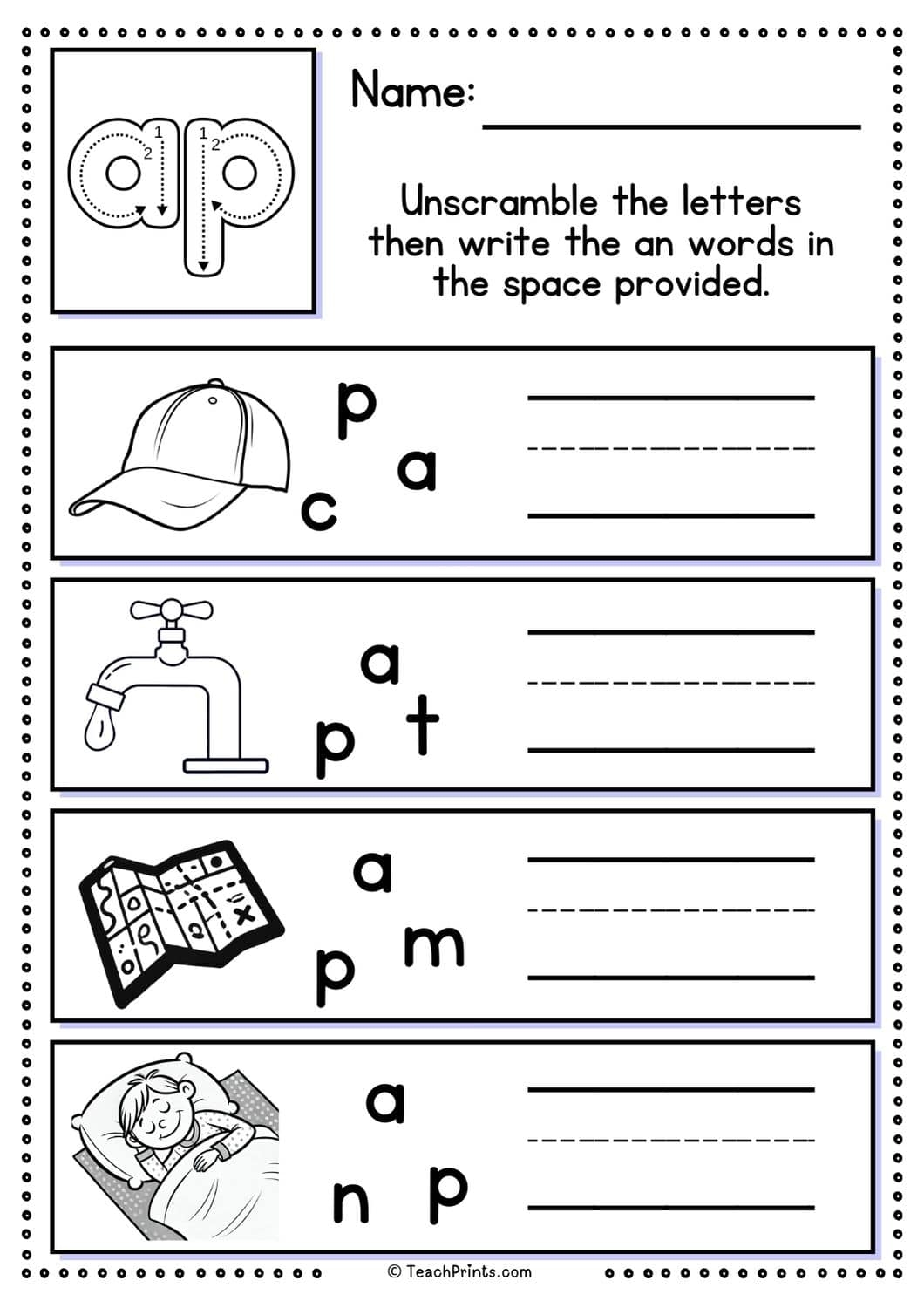 Free Ap Word Family Worksheets Teach Prints Free Ap Word Family Worksheets Teach Prints