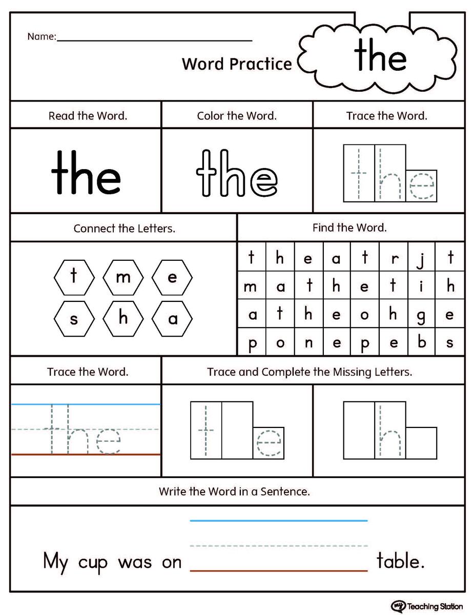 FREE Build Sentences Using Sight Word WAS MyTeachingStation