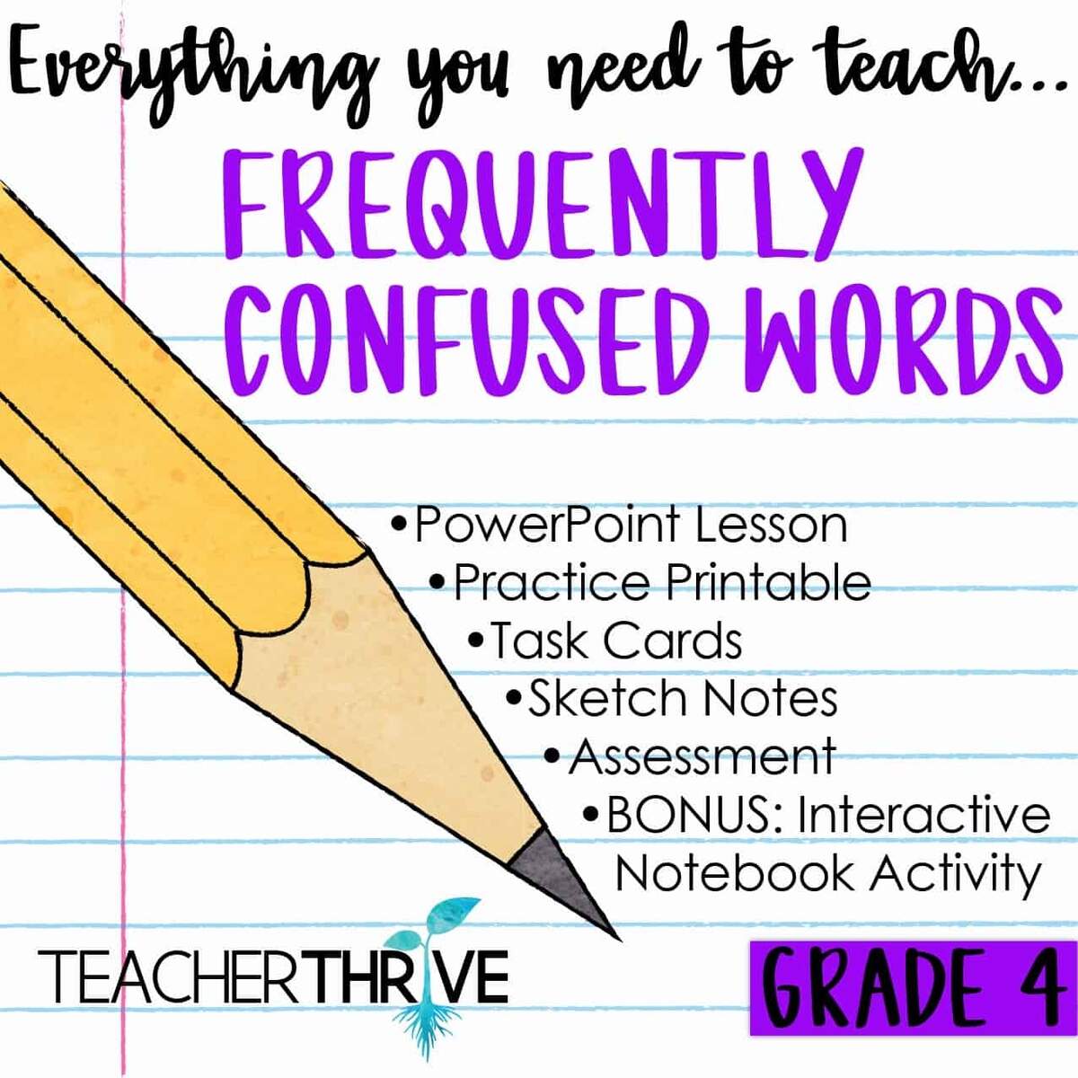 FREE Fourth Grade Grammar Frequently Confused Words Teacher Thrive Worksheets Library Homophones Word Choice Worksheets Language Arts Activities Worksheets Library