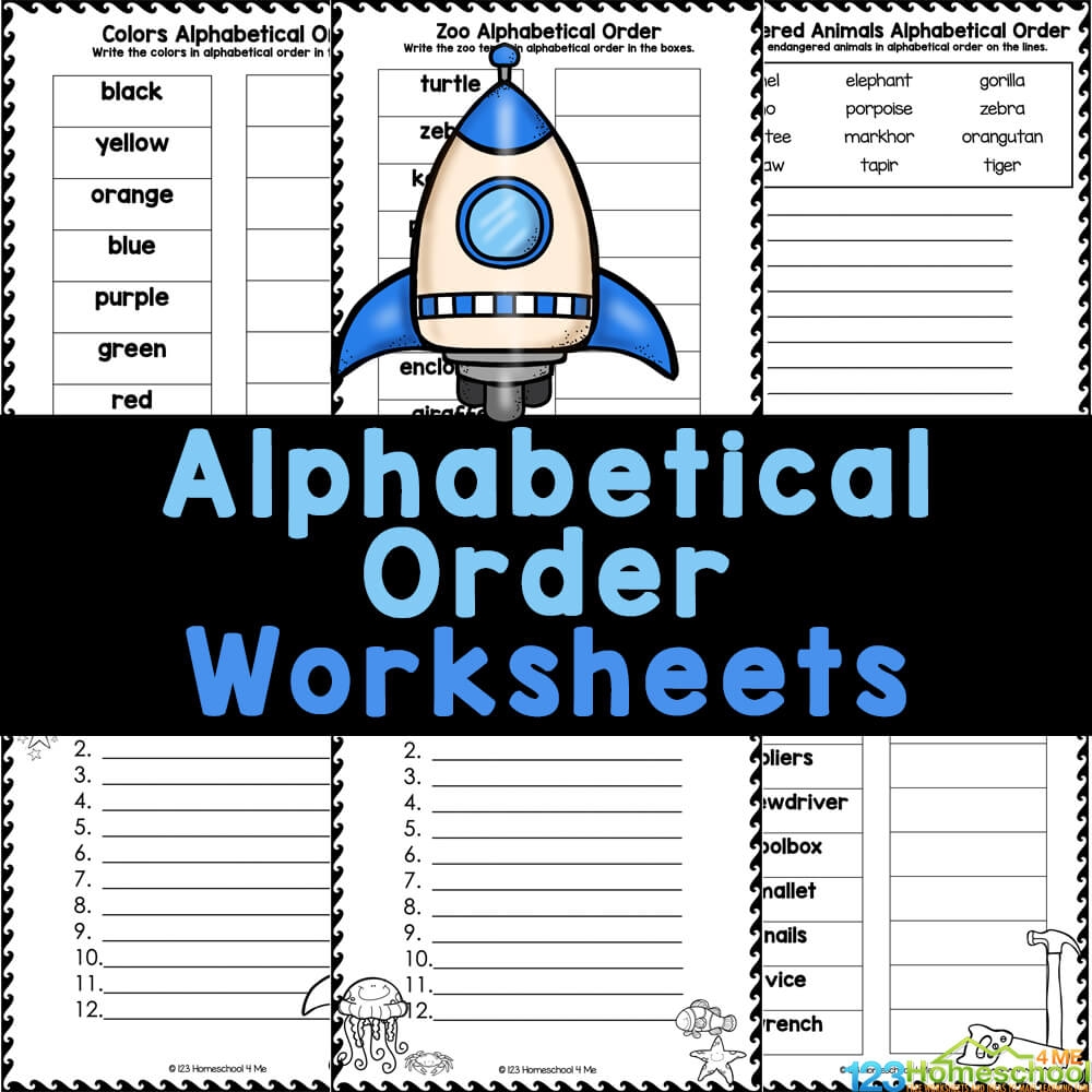 ABC Order Alphabetical Order Worksheets Whole Year Made By Teachers