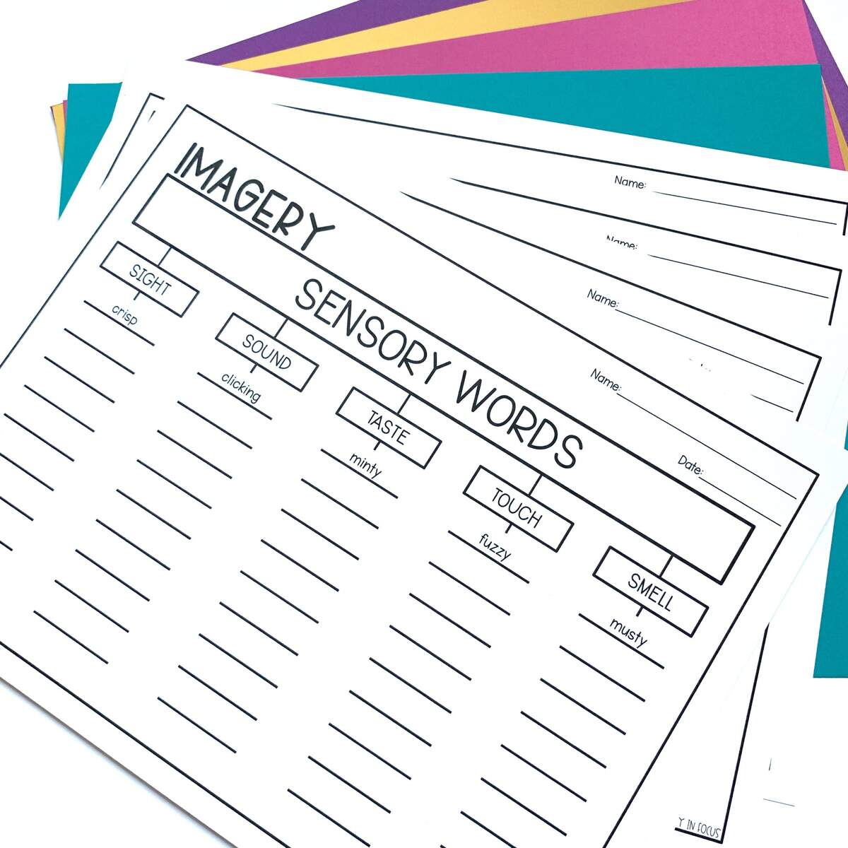 Free Printable PDF 100 Sensory Words List Literacy In Focus