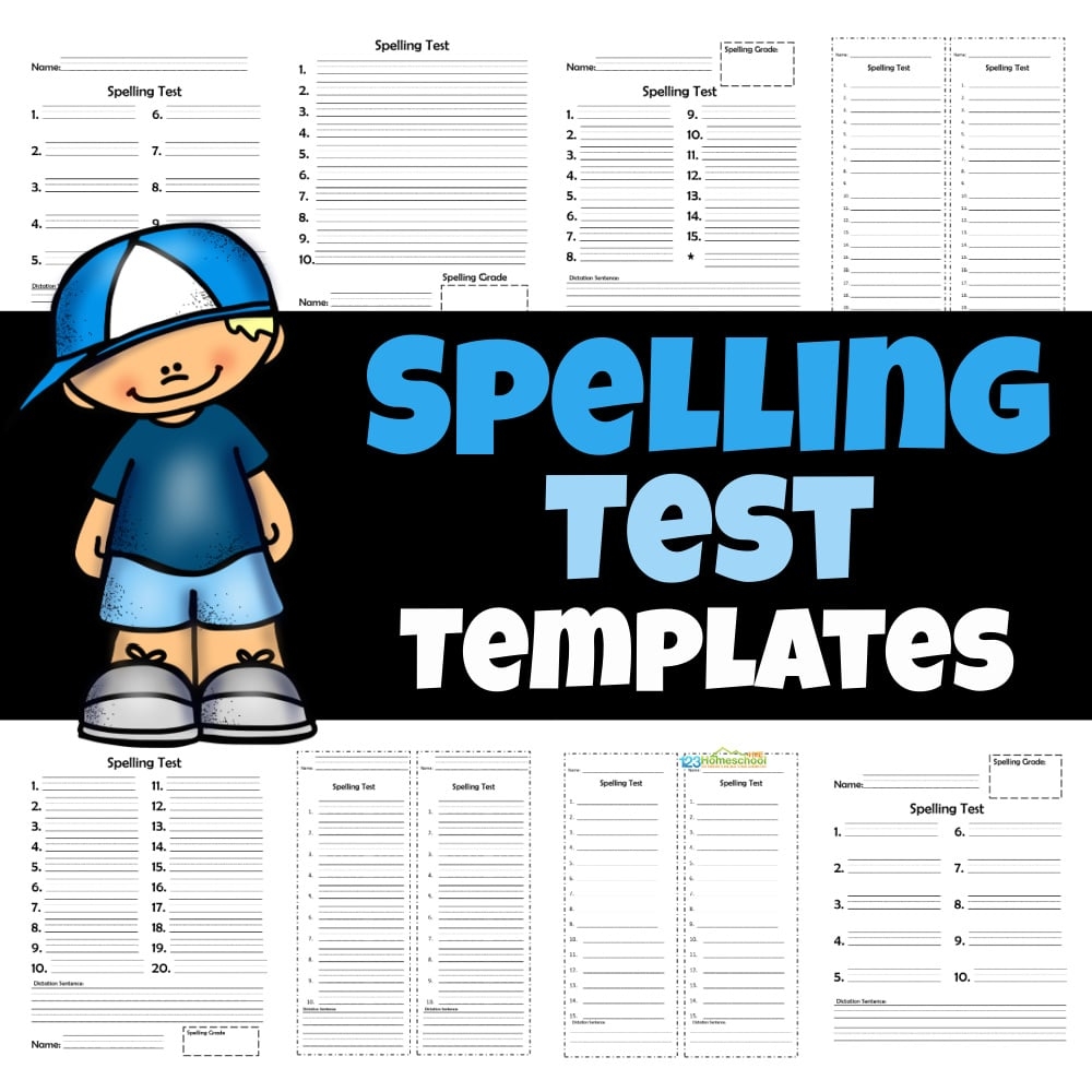 Free Printable Spelling Test Template