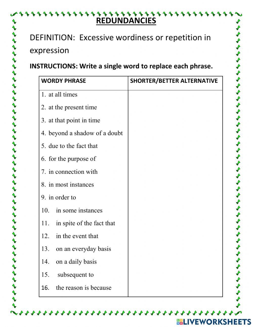 Free Redundancy Worksheet Download Free Redundancy Worksheet Png Images Free Worksheets On Clipart Library Free Redundancy Worksheet Download Free Redundancy Worksheet Png Images Free Worksheets On Clipart Library