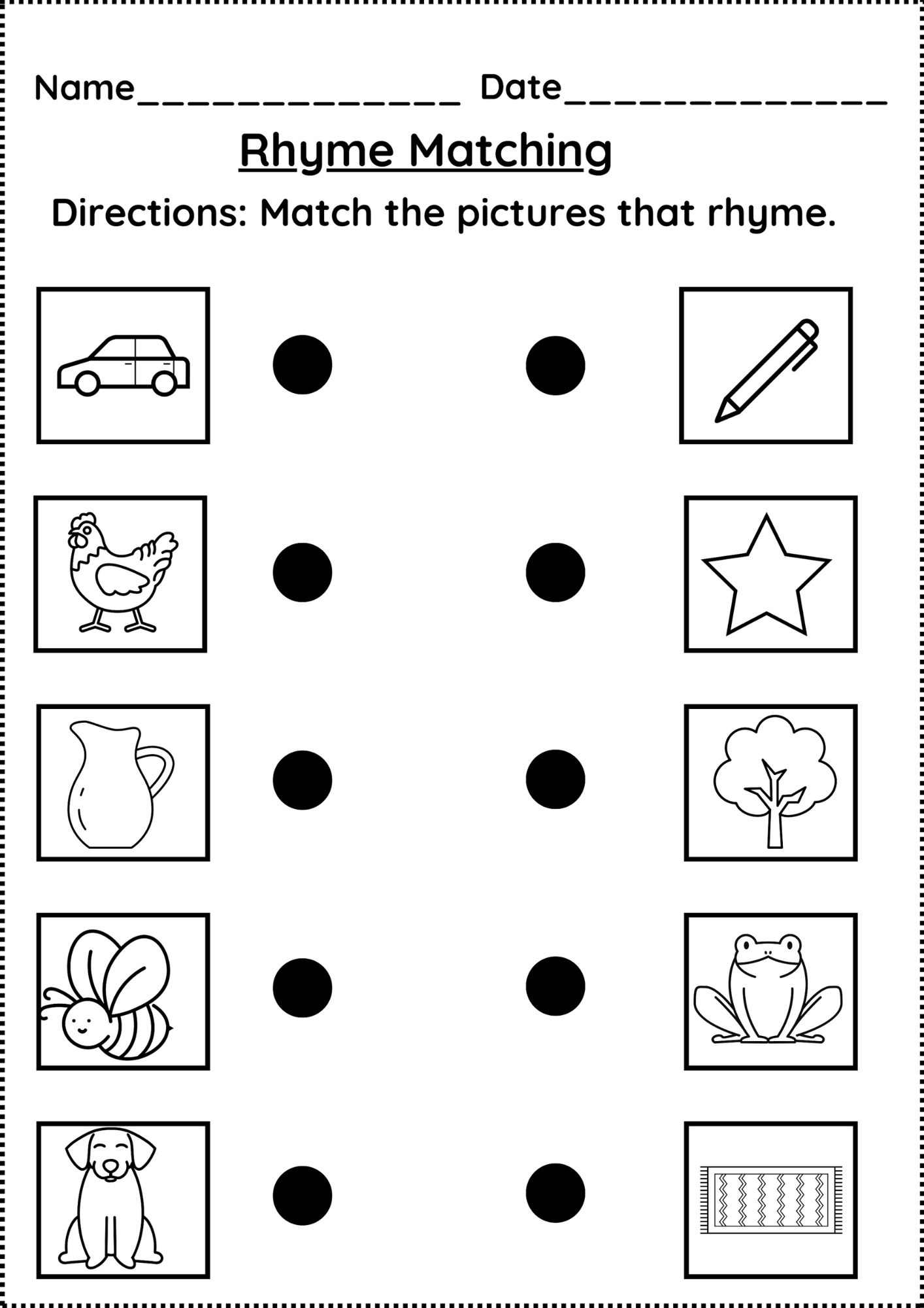Free Rhyming Word Worksheet Cut And Paste Rhyming Words Worksheet Free Printable Digital PDF