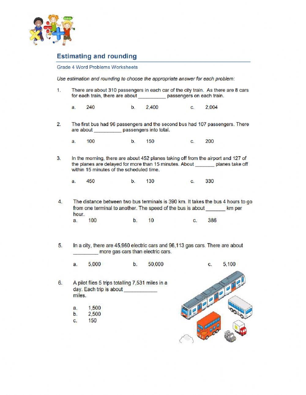 Free Rounding Word Problems Worksheet Download Free Rounding Word Problems Worksheet Png Images Free Worksheets On Clipart Library