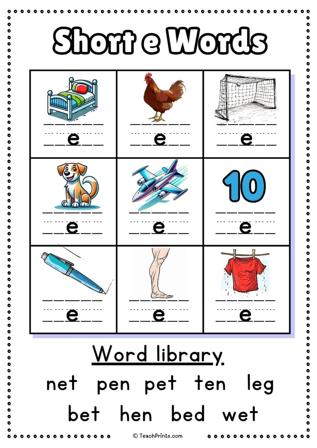 Free Short E Words Worksheets Teach Prints Free Short E Words Worksheets Teach Prints