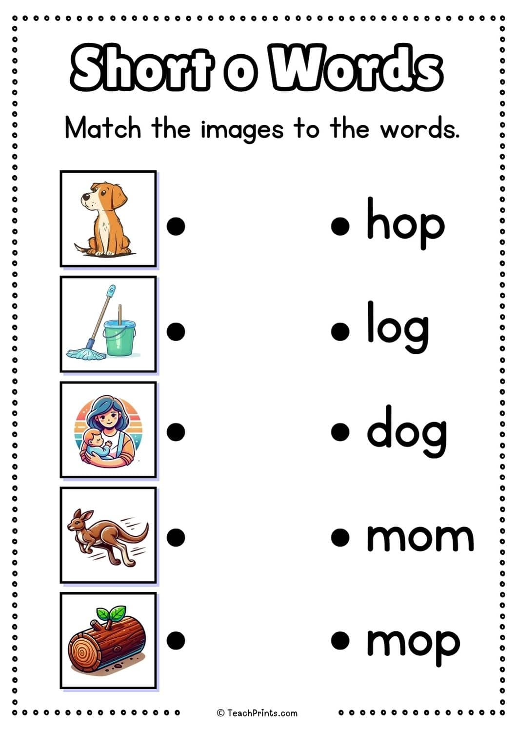 Free Short O Words Worksheets Teach Prints Short O Worksheets Phonics Activities 1st Grade Pandamania