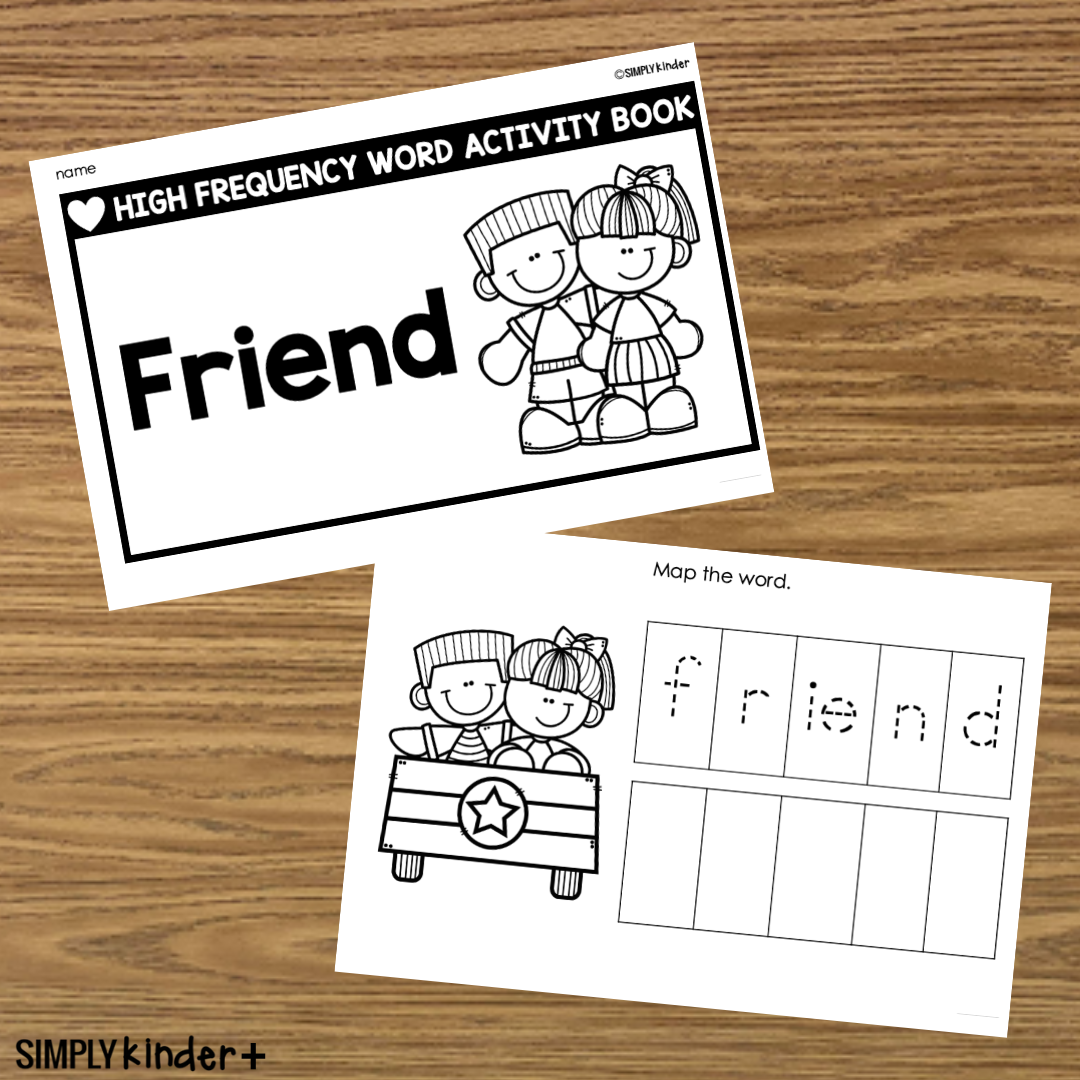 Friend Sight Word Book Activity Book Simply Kinder Printable Membership Friend Sight Word Book Activity Book Simply Kinder Printable Membership