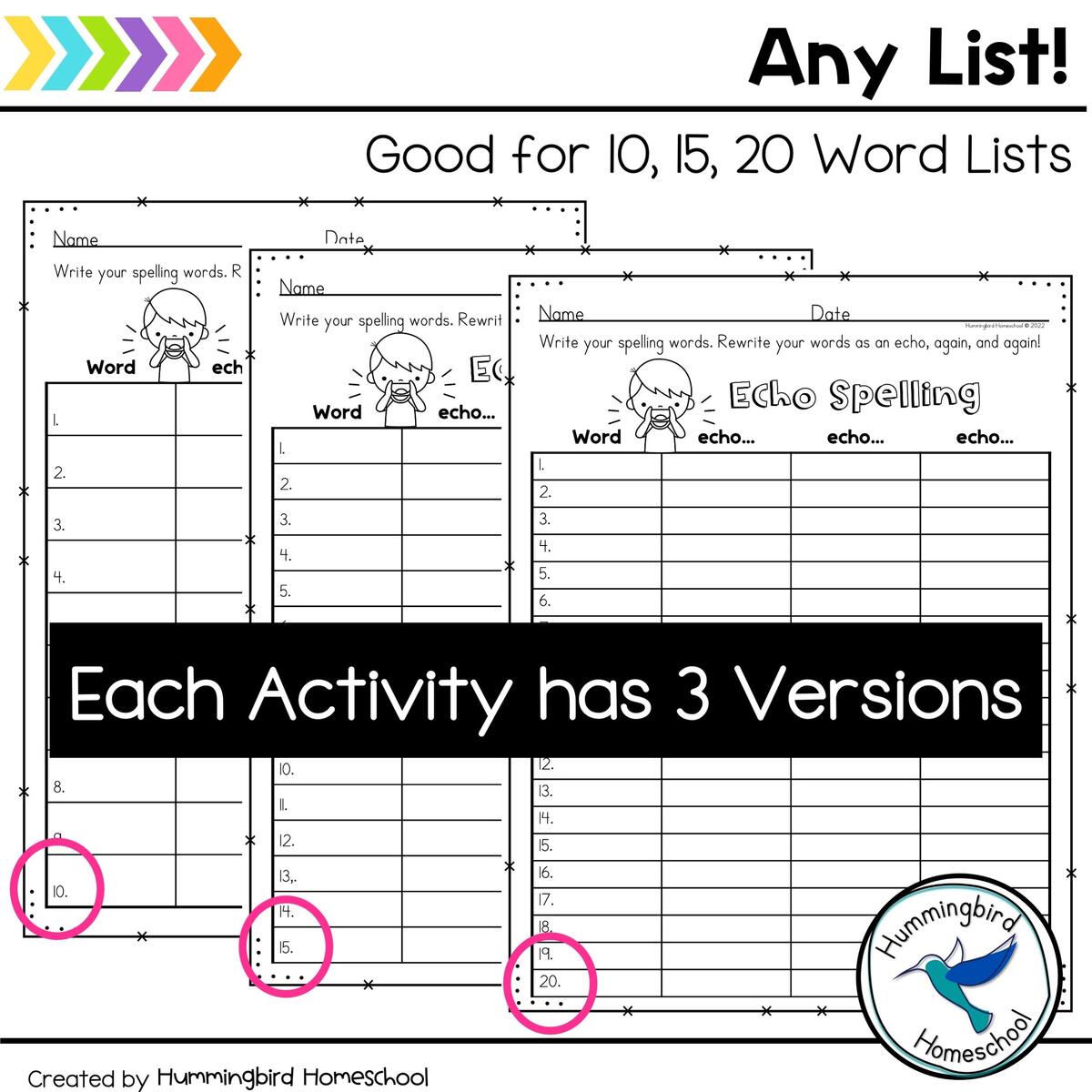 Fun Ways To Practice Spelling Words Hummingbird Homeschool