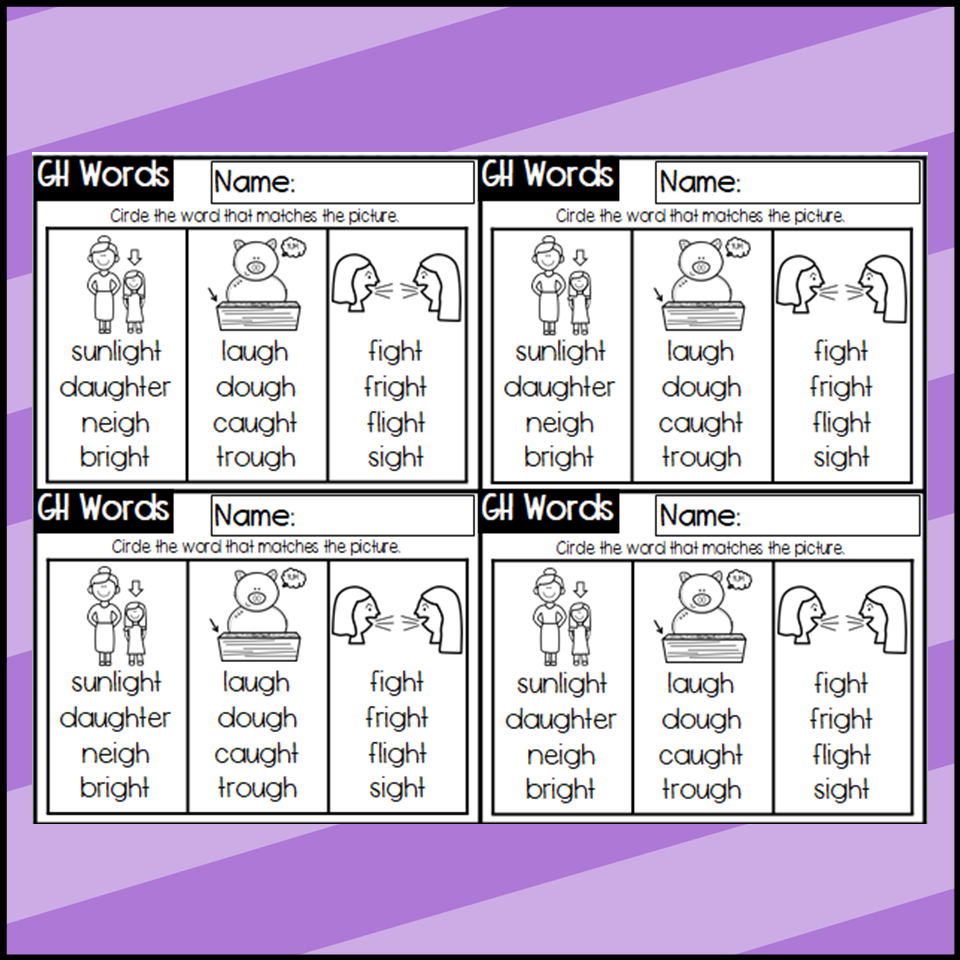 GH Words Phonics Exit Slips Made By Teachers GH Words Phonics Exit Slips Made By Teachers