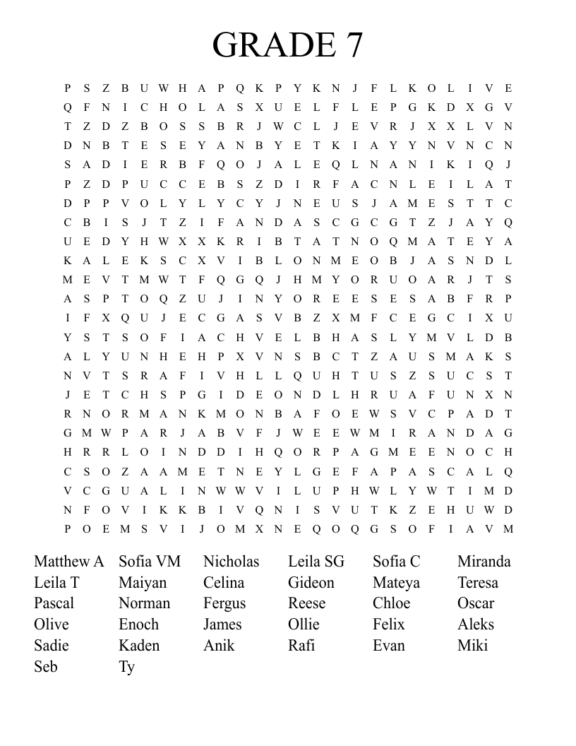 GRADE 7 Word Search WordMint TRANSFORMATION WORD SEARCH PUZZLE WORKSHEET ACTIVITIES Made By Teachers