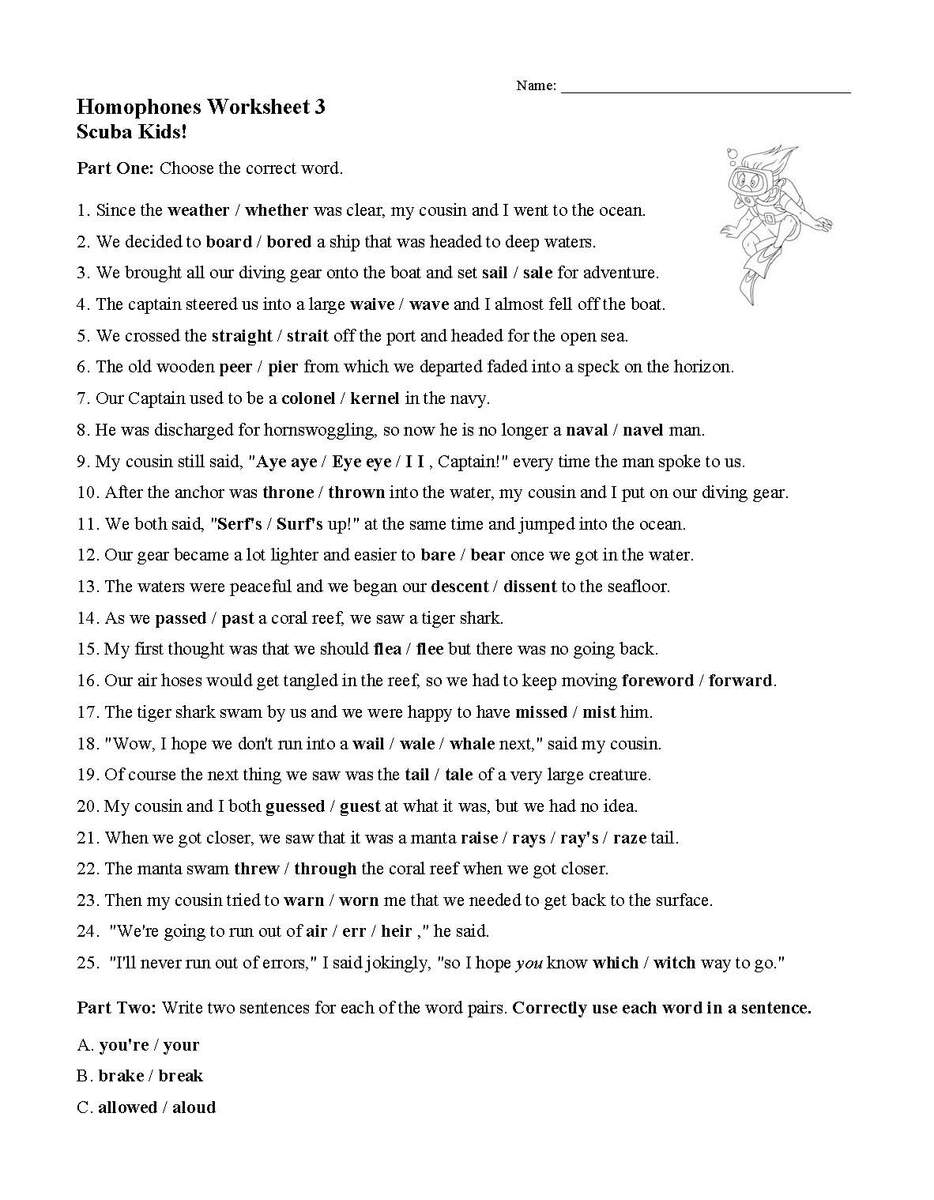 Homophones Worksheet 3 Grammar Activity Homophones Worksheet 3 Grammar Activity
