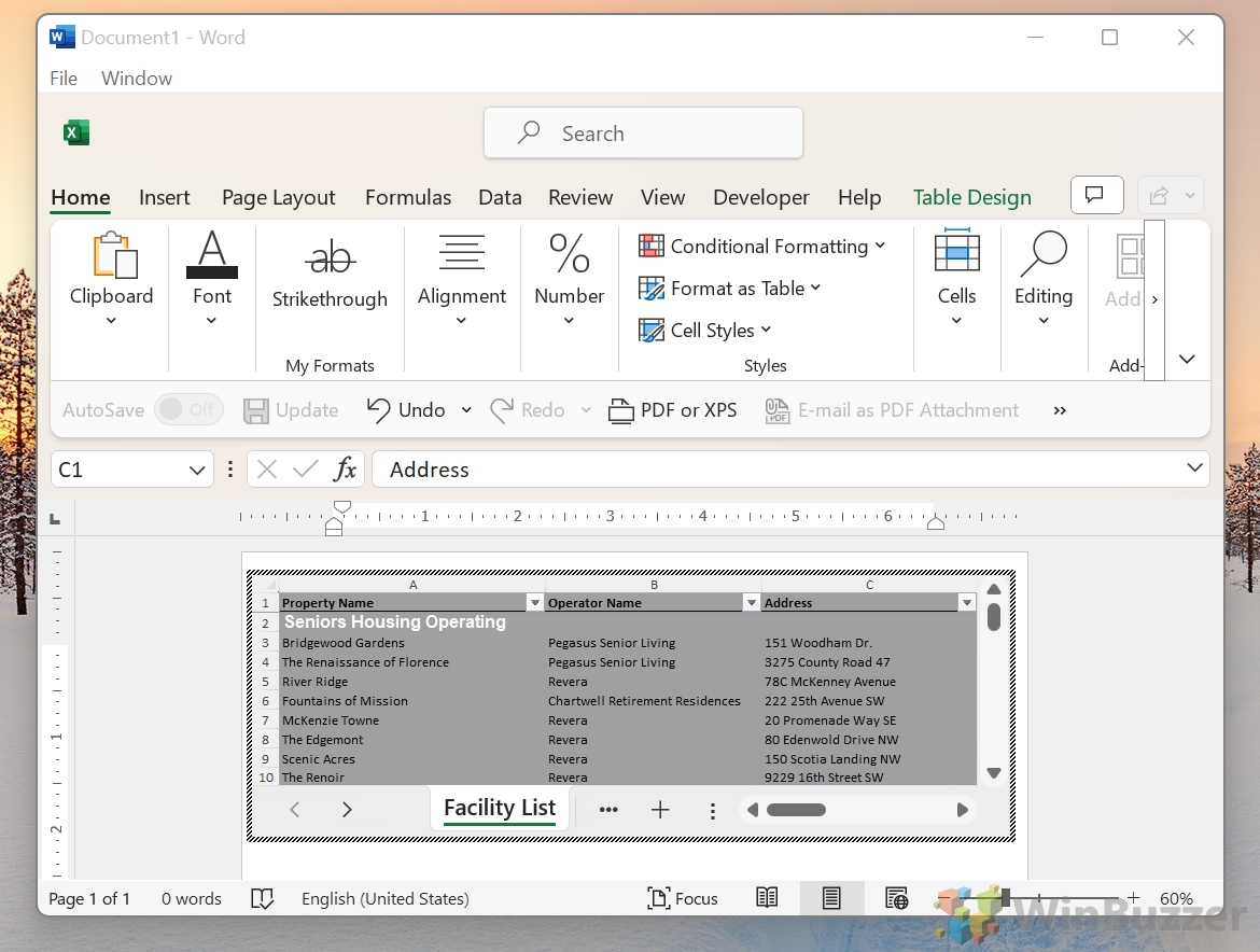 How To Insert An Excel Table Into Word Documents WinBuzzer How To Insert An Excel Table Into Word Documents WinBuzzer