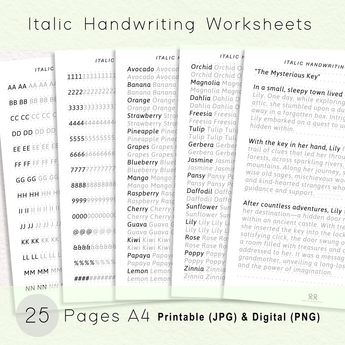 Free Custom Printable Handwriting Worksheet Templates Canva
