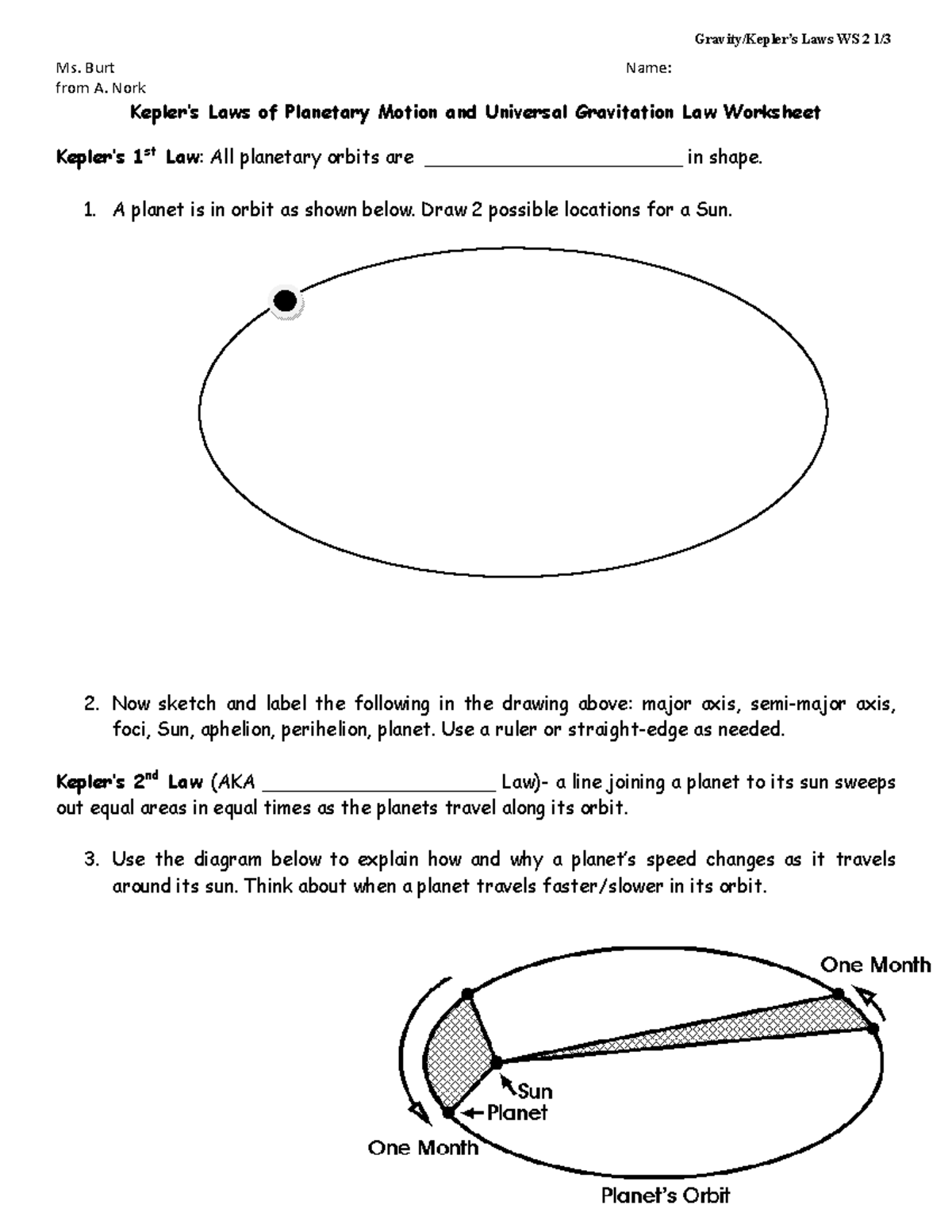 Kepler S Three Laws Homework Assignment Overview Studocu
