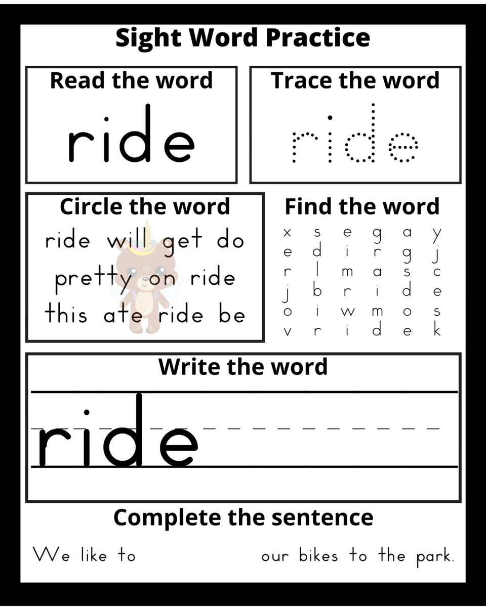 Kindergarten Dolch Sight Words Practice Extreme Couponing Mom