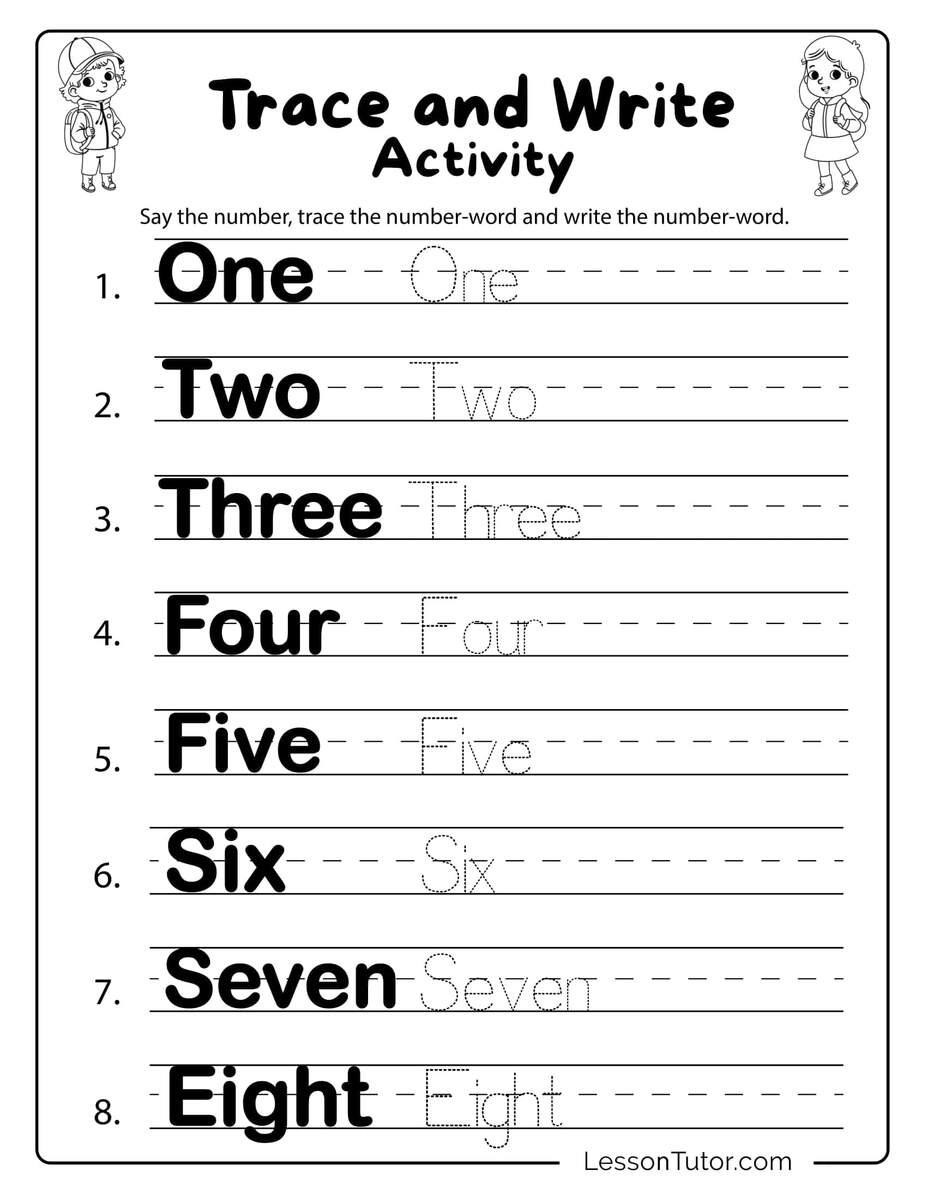 Kindergarten Numbers In Words 1 50 Worksheets Free Coloring Pages PDF Printables And Worksheets Lesson Tutor
