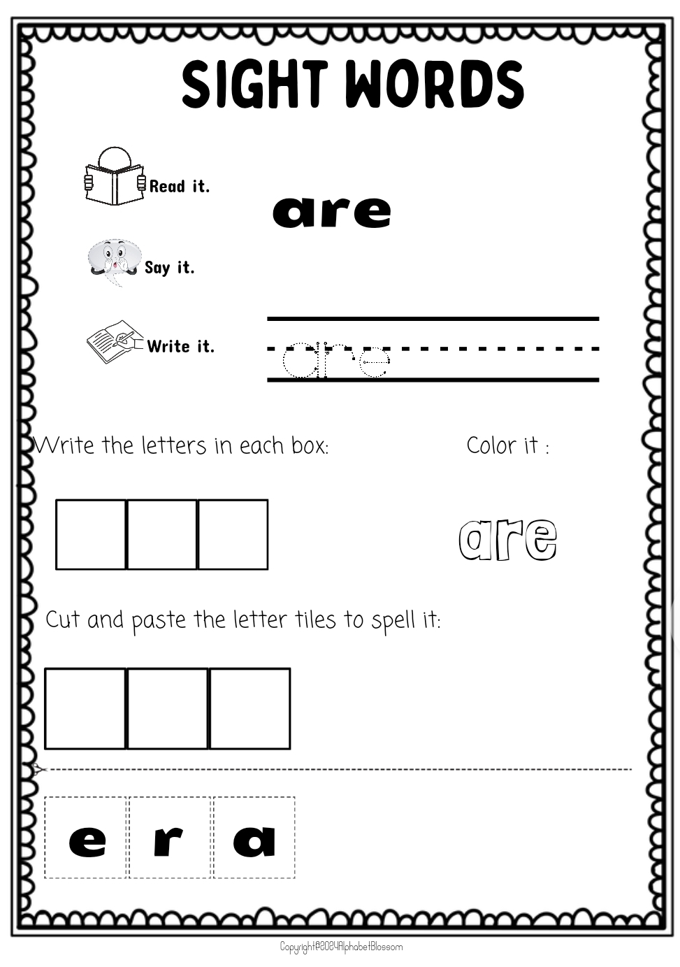 Kindergarten Sight Words Worksheets Made By Teachers