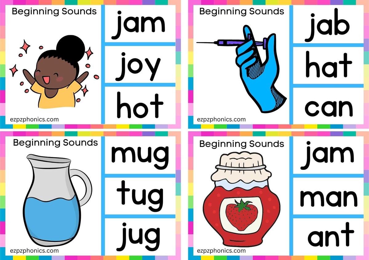 Letter J Look At The Image And Clip The Correct Word Group 1 Ezpzphonics