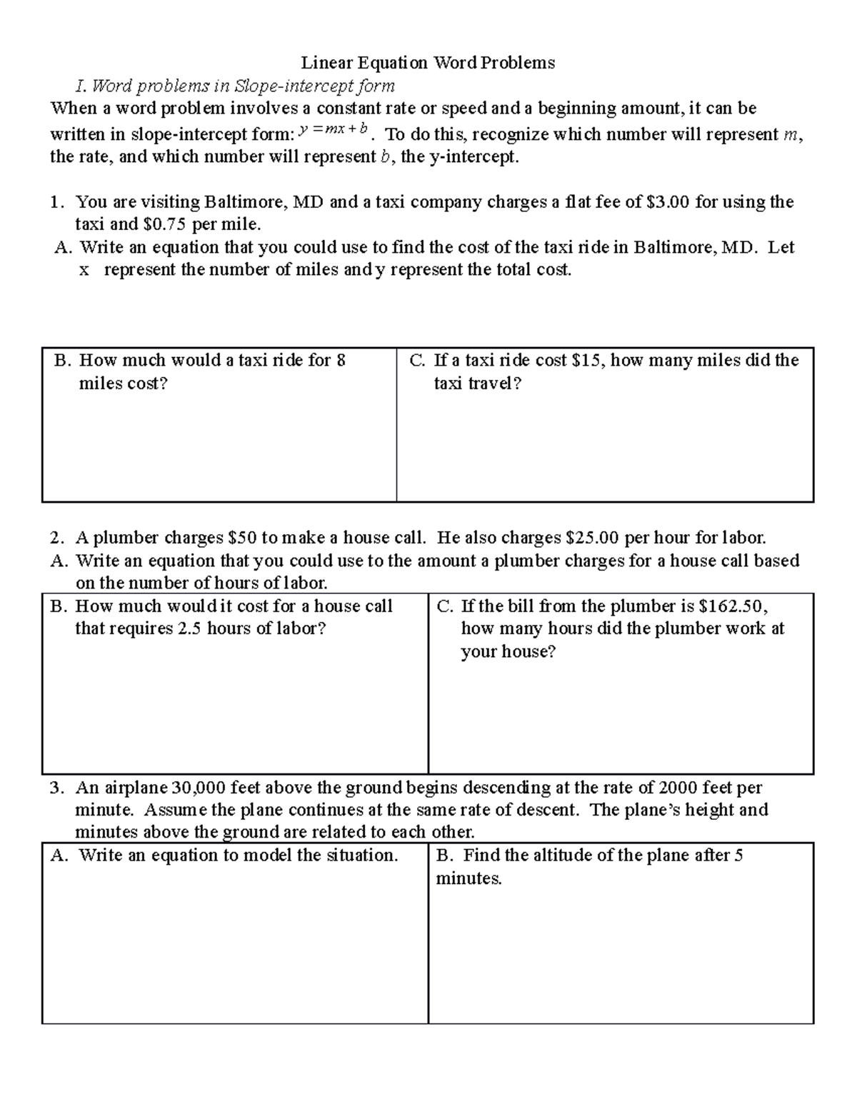 Linear Equation Word Problems Applications And Examples Studocu