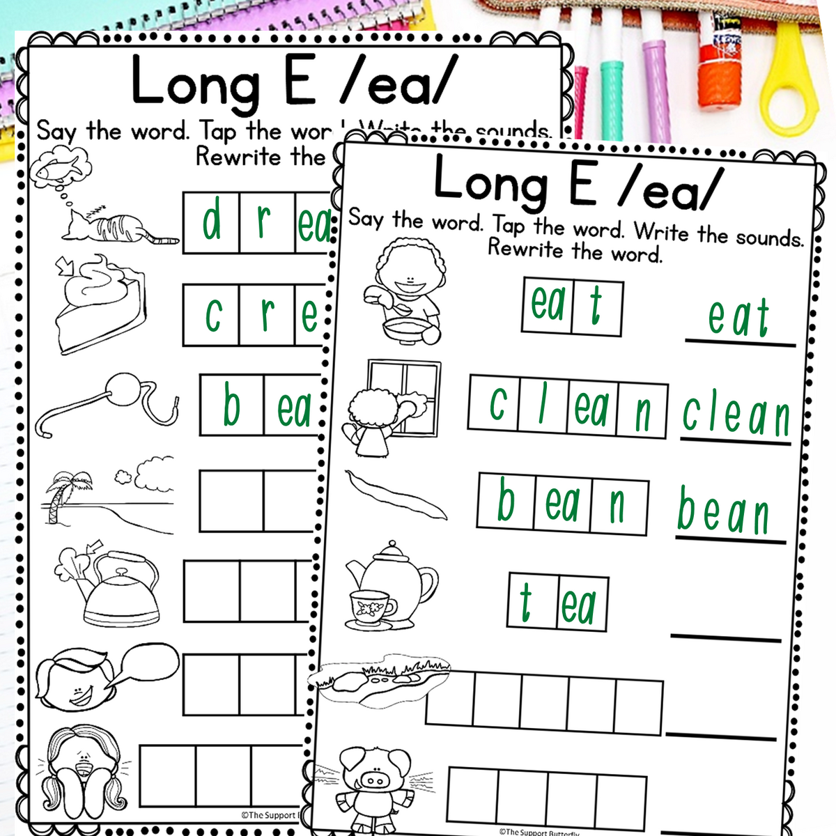 Long E Worksheets And Activities Vowel Teams EE EA IE Made By Teachers EE And EA Double Vowel Worksheets Made By Teachers