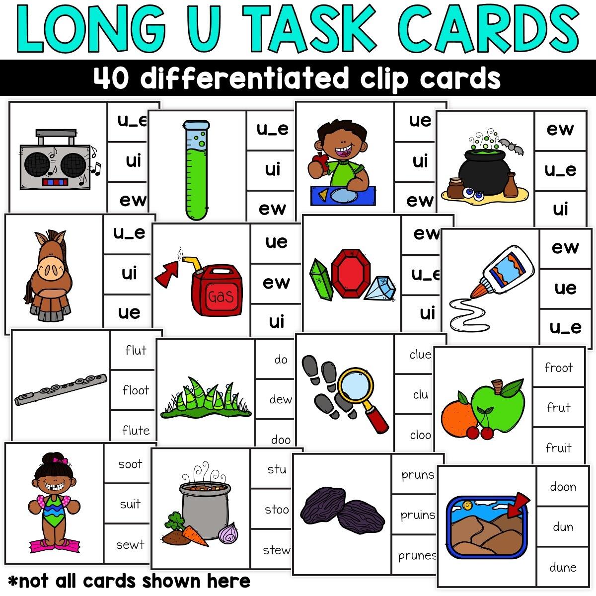 Long U Word Work Centers Activities U E Ue Ui Ew Simply Creative Teaching