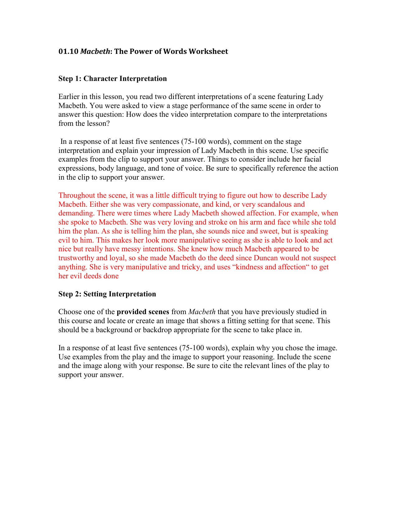 Macbeth Worksheet Character Setting Analysis Macbeth Worksheet Character Setting Analysis