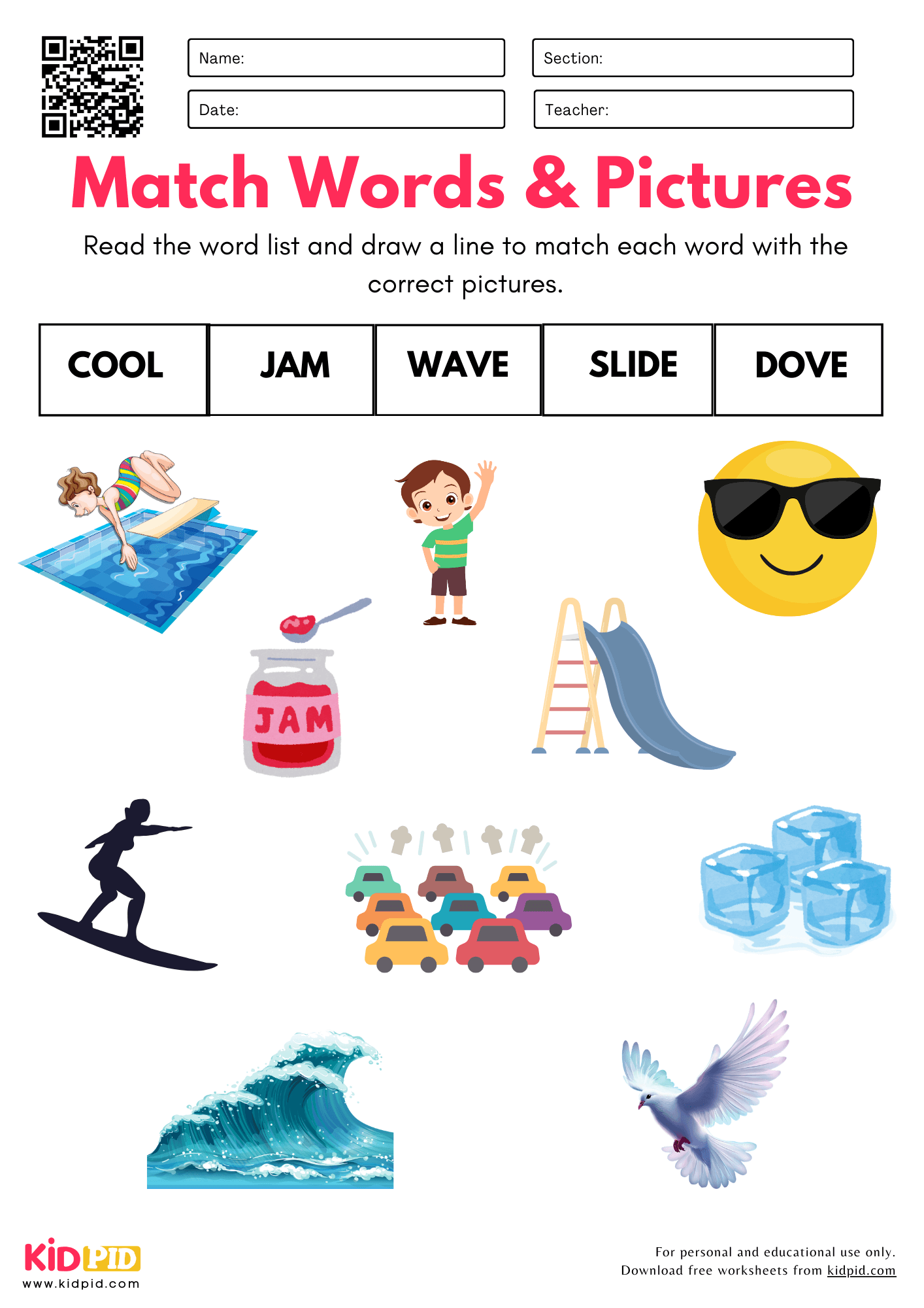 Match Words With Pictures Printable Worksheets Printable Worksheets Match Words With Pictures Printable Worksheets Printable Worksheets